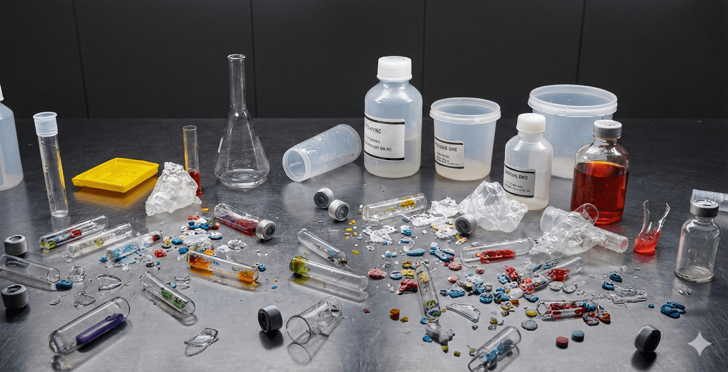 기존 물리적 실험 방식 - 부서진 시편과 재료 낭비